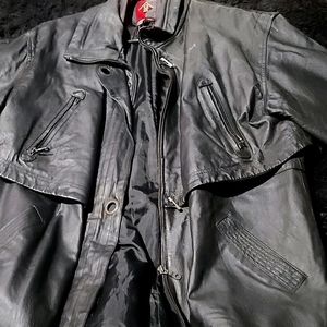 Leather coat